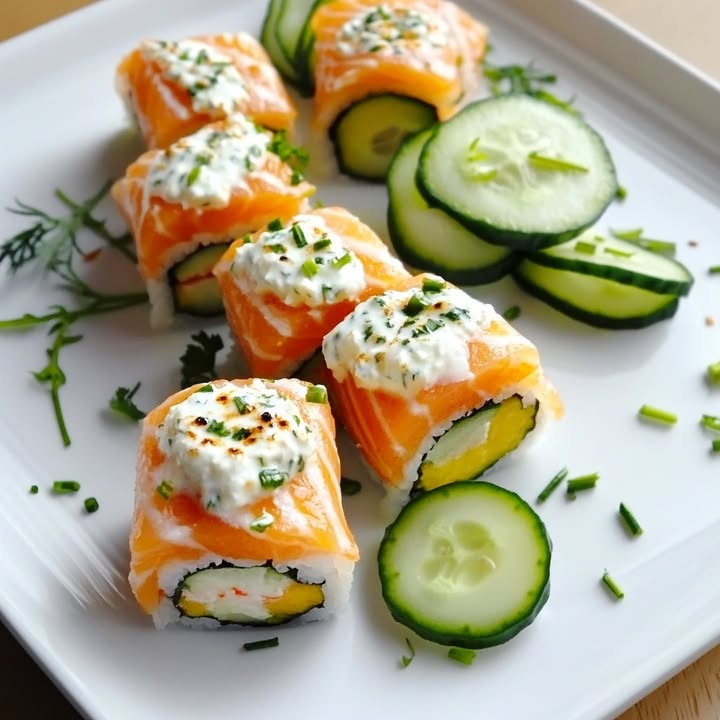 Grilled Salmon & Cucumber